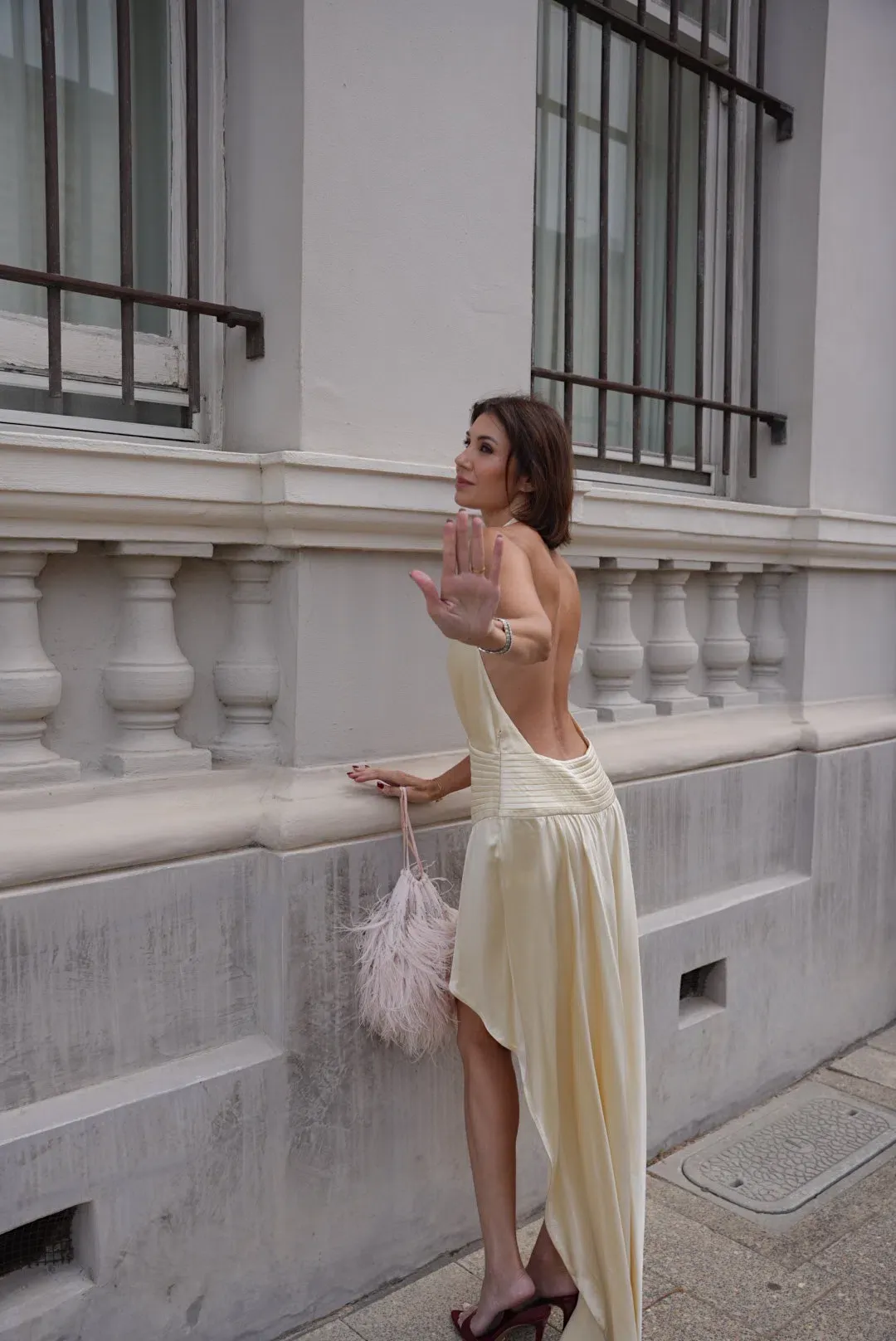 Orseund Iris Gown Cream Size AU 6  for rent on The Volte - main image