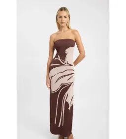 Kookai Aloha Strapless Maxi Dress in Macadamia Size AU 8 for rent on The Volte - image 1