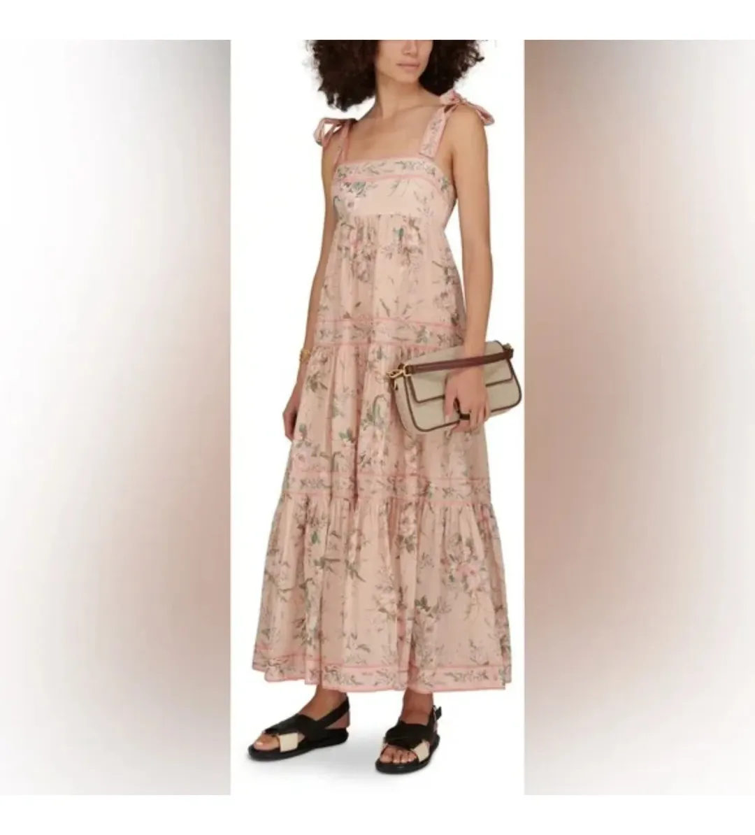 Zimmerman  Moonshine Tie-Shoulder Dress  Size AU 16 for rent on The Volte - main image