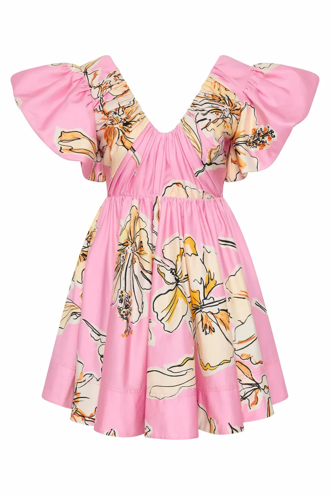 Aje Gretta Bow Back Mini Pink Floral Size AU 14 for rent on The Volte - main image