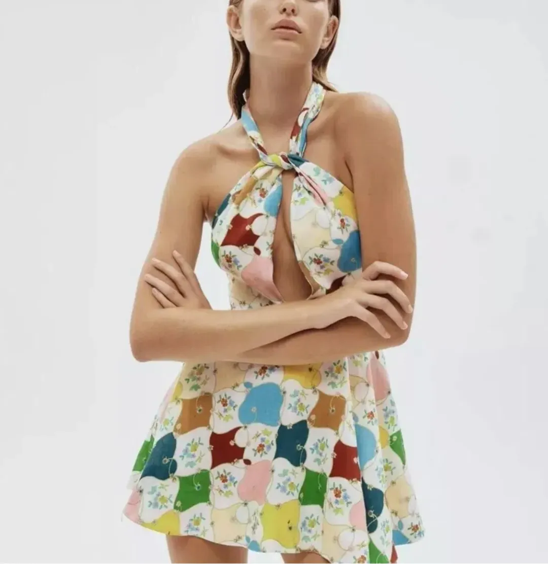 Alemais Everly Mini Dress Multi Size 14 for rent on The Volte - main image