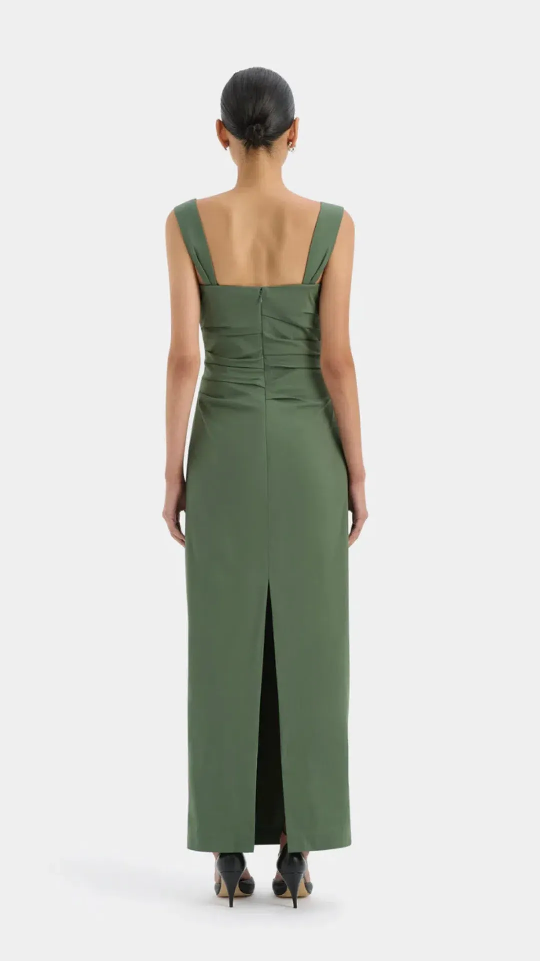 SIR - Florent Balconette Gown in Forest Green Size 1 (8) for rent on The Volte - main image