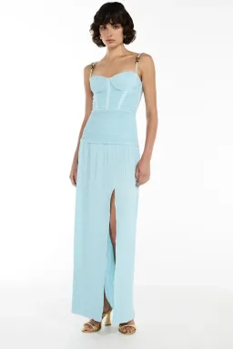 Manning Cartell Double Time Pleat Maxi Dress in Blue Size AU 8 for rent on The Volte - image 4