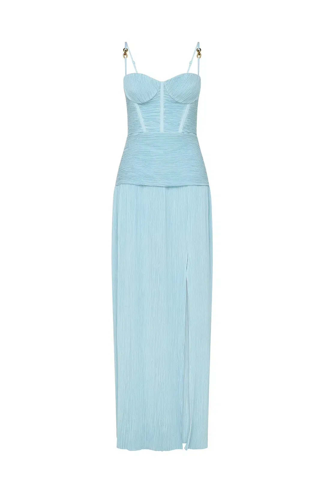 Manning Cartell Double Time Pleat Maxi Dress in Blue Size AU 12 for rent on The Volte - main image