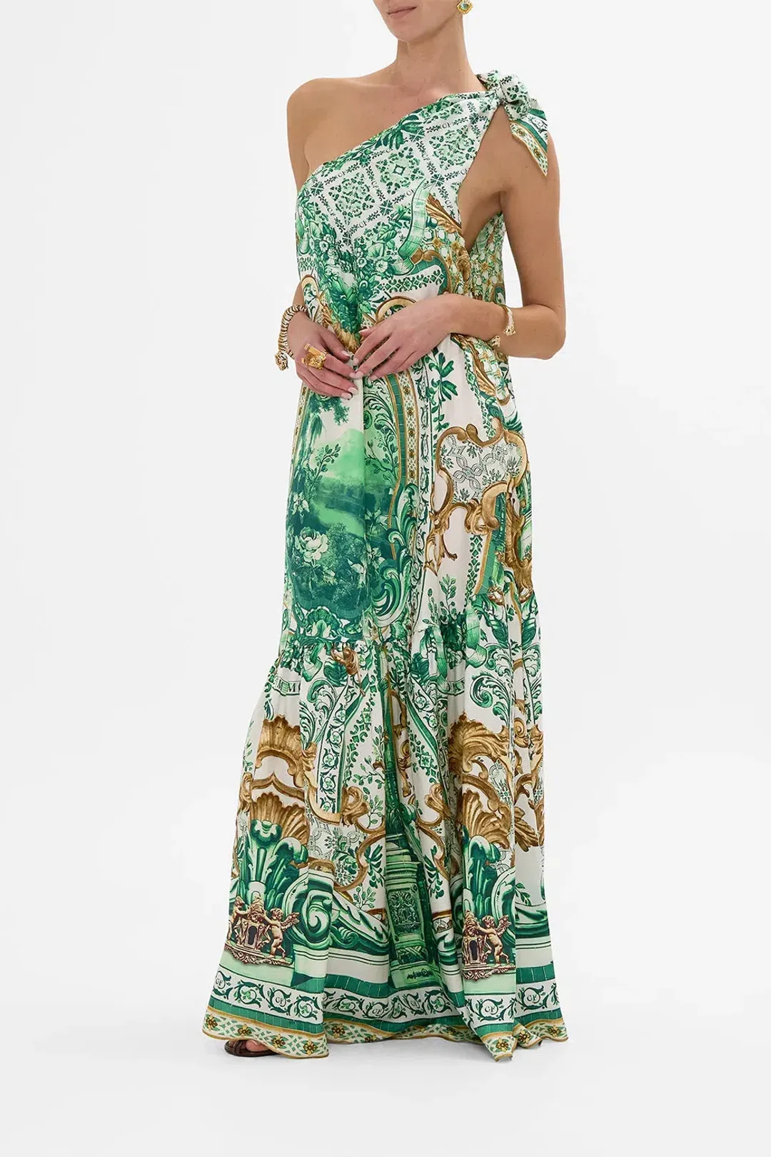 Camilla Tie One Shoulder Dress Corridor Of Calm Size AU 10  for rent on The Volte - main image