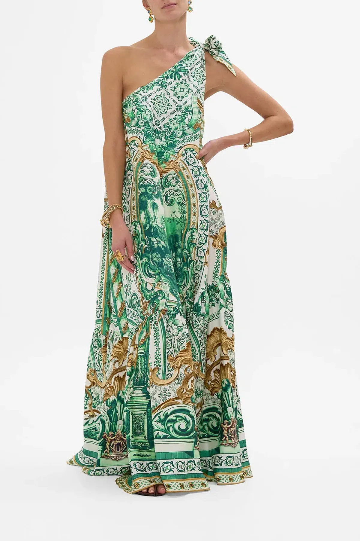 Camilla Tie One Shoulder Dress Corridor Of Calm Size AU 10  for rent on The Volte - main image