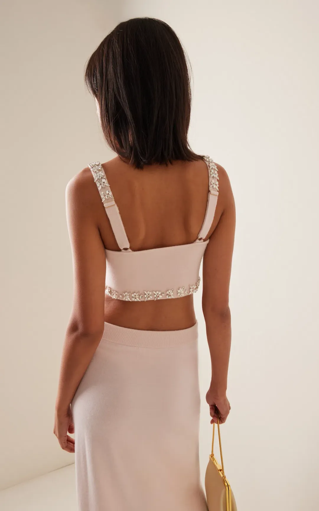 Zimmermann Matchmaker Bandeau Crop Top Size 0/AU 8  & Tube Skirt Size 0P/6P Set in Dusty Pink for rent on The Volte - main image