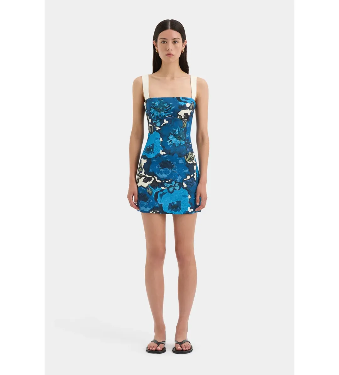 Sir the Label Camellia Mini Dress Blue Floral Size 3/AU 12 for rent on The Volte - main image
