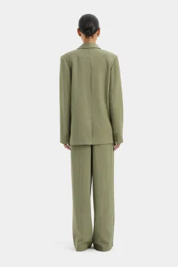 Sir the Label Evanthe Blazer and Belted Trouser Set Olive Size 0 / AU 6   for rent on The Volte - image 3