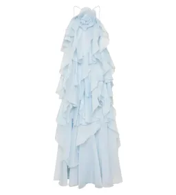 Aje Pandorea Layered Maxi Dress Silver Blue Size AU 8 for rent on The Volte - image 8