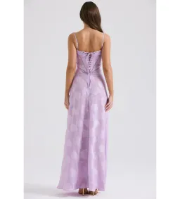 House Of CB Seren Lace Back Maxi Dress Orchid Floral Size S / AU 8 for rent on The Volte - image 3