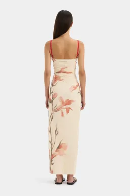 Sir the Label Hana Ruched Midi Dress Gladioli Print Size 2 / AU 10 for rent on The Volte - image 3