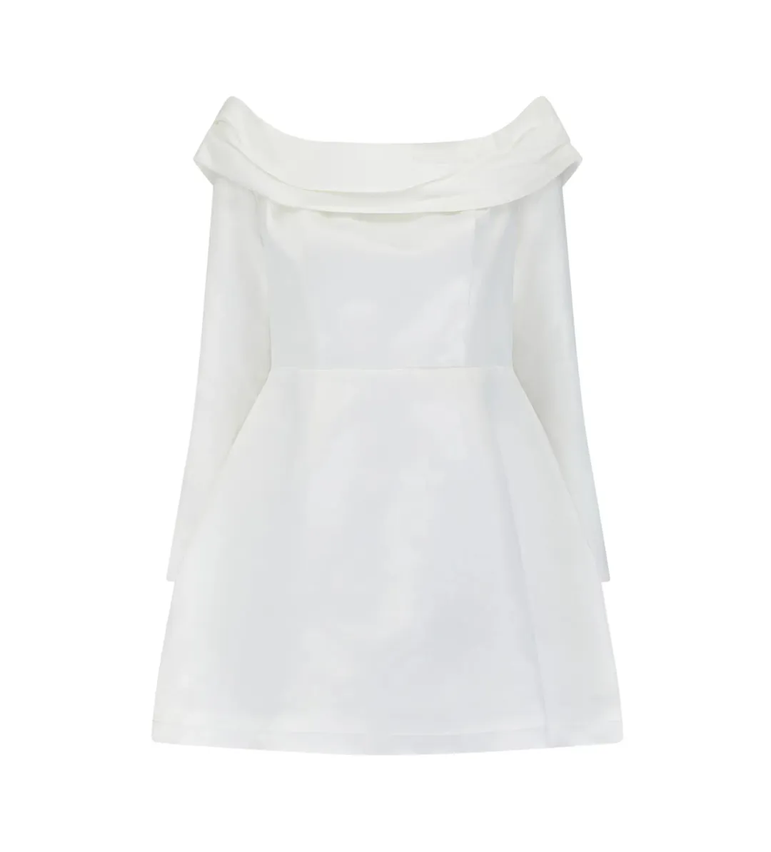 Odd Muse The Ultimate Muse Satin Bardot Mini Dress White Size S / AU 8 for rent on The Volte - main image