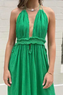 D’Artemide Lefkothea Maxi Dress Emerald One Size Fits All for rent on The Volte - image 3