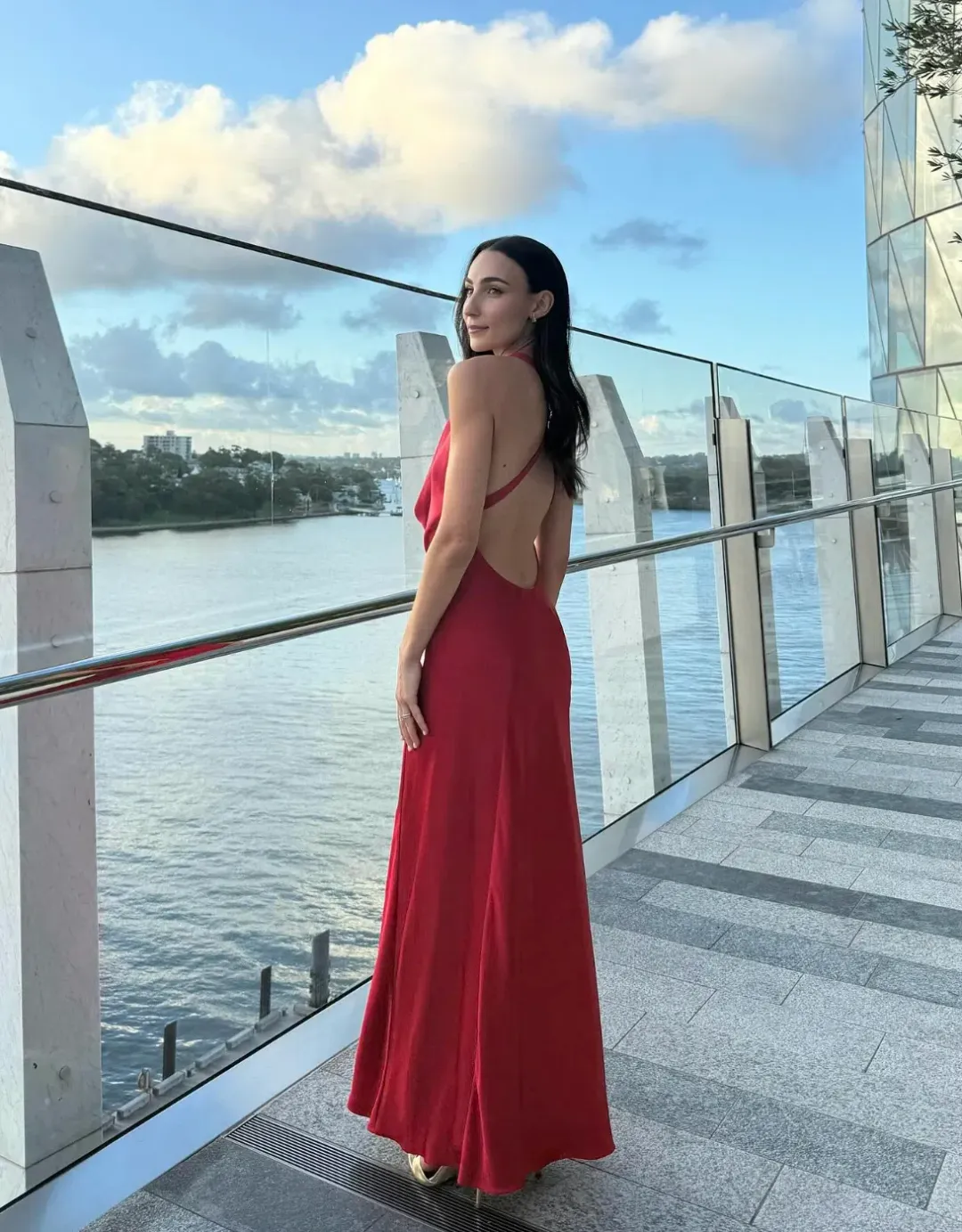 Manning Cartell Charmed Cowl Slip Maxi Dress in Ruby Red Size AU 4  for rent on The Volte - main image