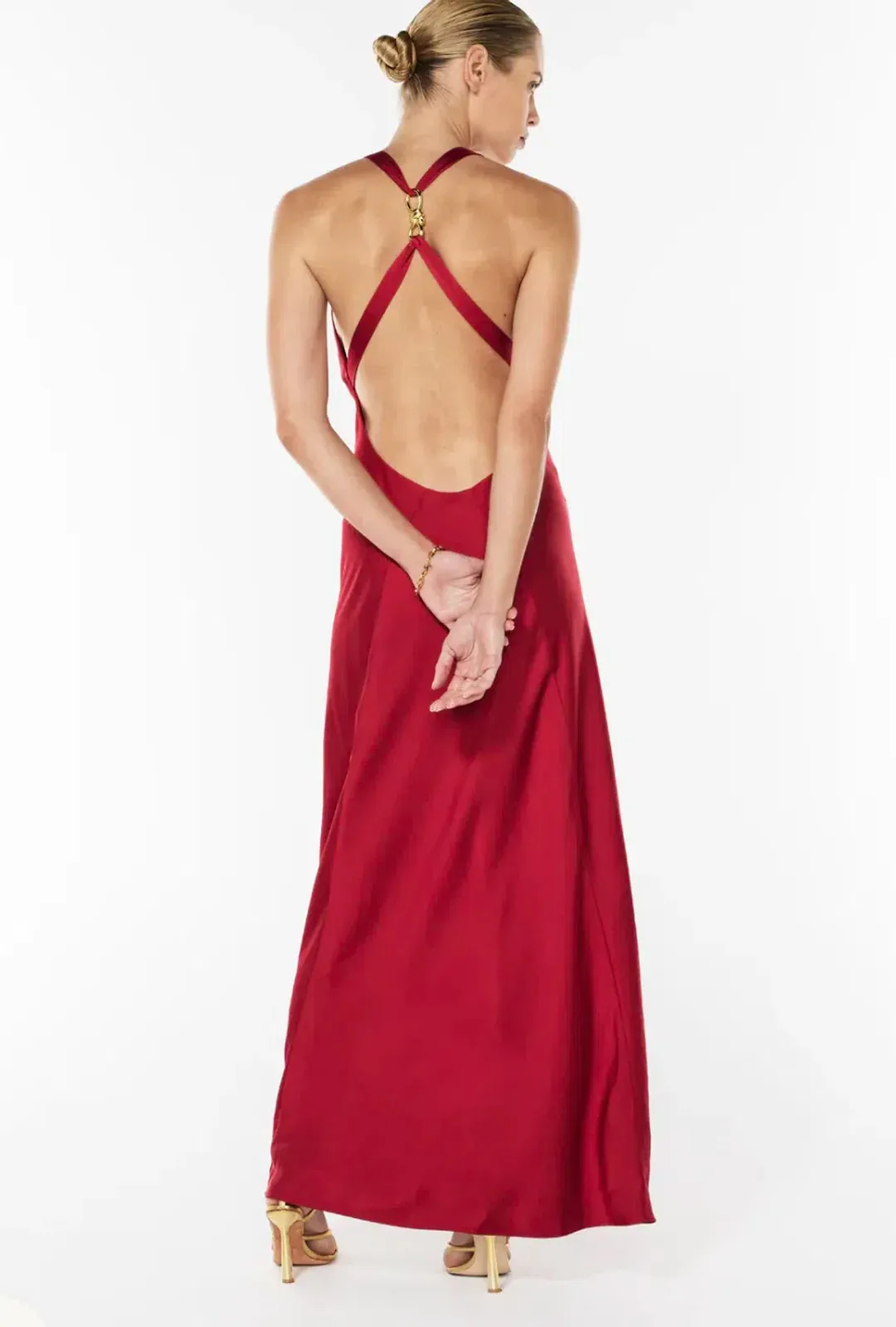 Manning Cartell CHARMED COWL SLIP DRESS in Red AU 8 for rent on The Volte - main image