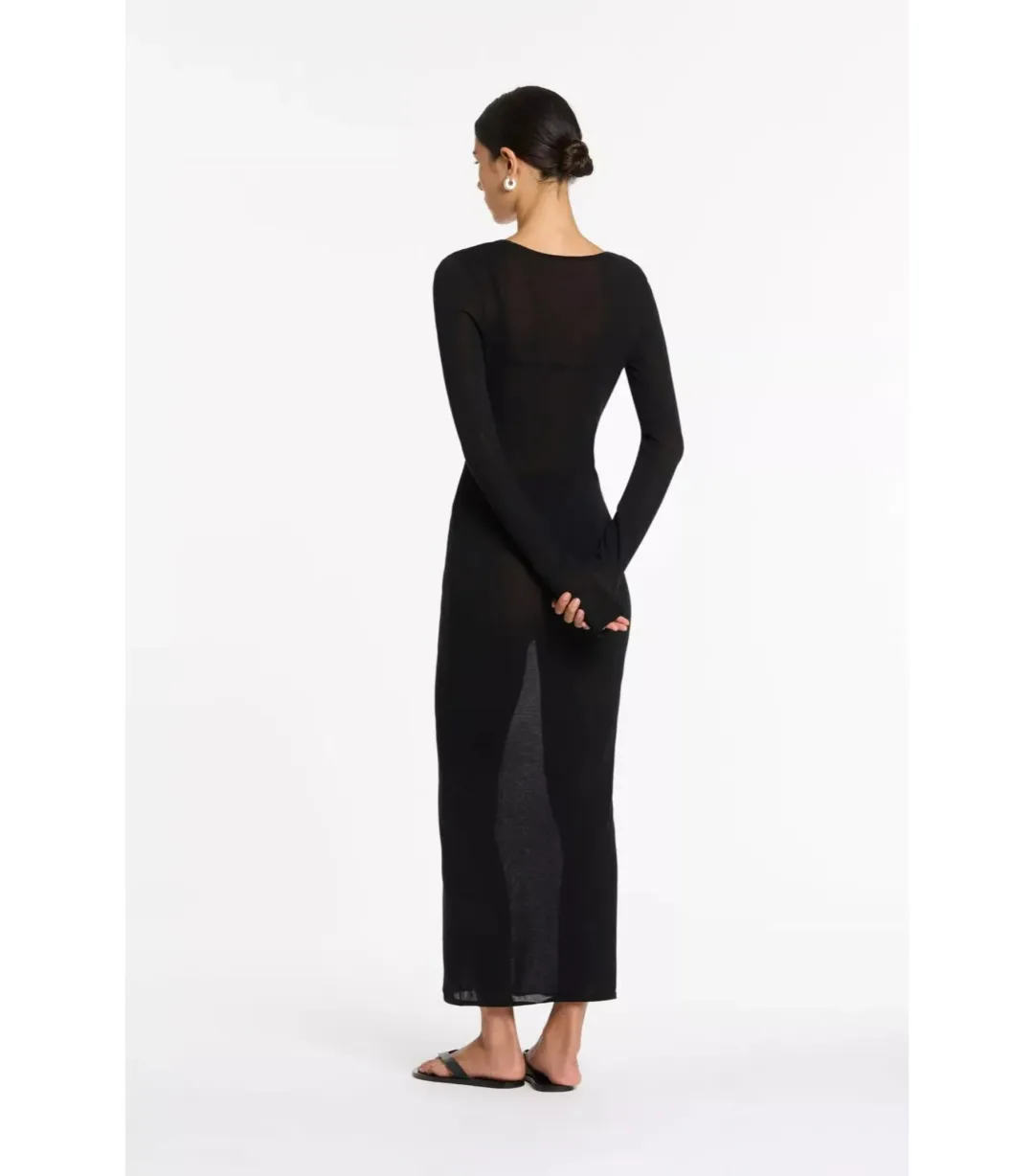 Sir The Label Eva Knit Dress Black Size 1 / AU 8 for rent on The Volte - main image