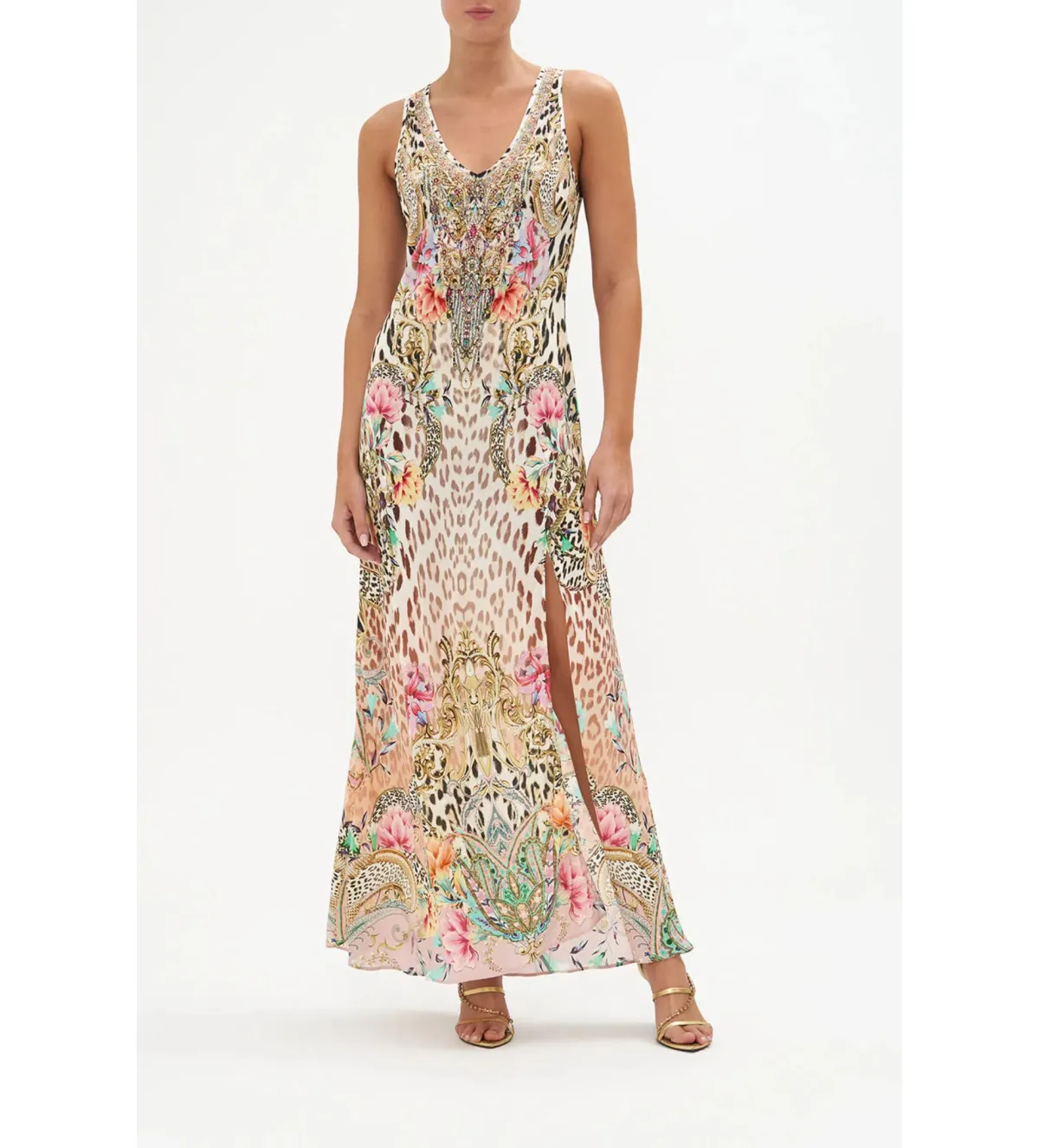 Camilla Bias Cut Tank Dress Queen Atlantis Size S / AU 10 for rent on The Volte - main image