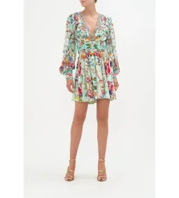 Camilla Honey Honey Short Dress With Blouson Sleeve Print Size XS / AU 8 for rent on The Volte - image 1