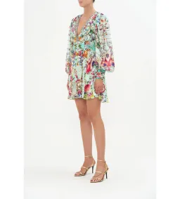 Camilla Honey Honey Short Dress With Blouson Sleeve Print Size XS / AU 8 for rent on The Volte - image 2