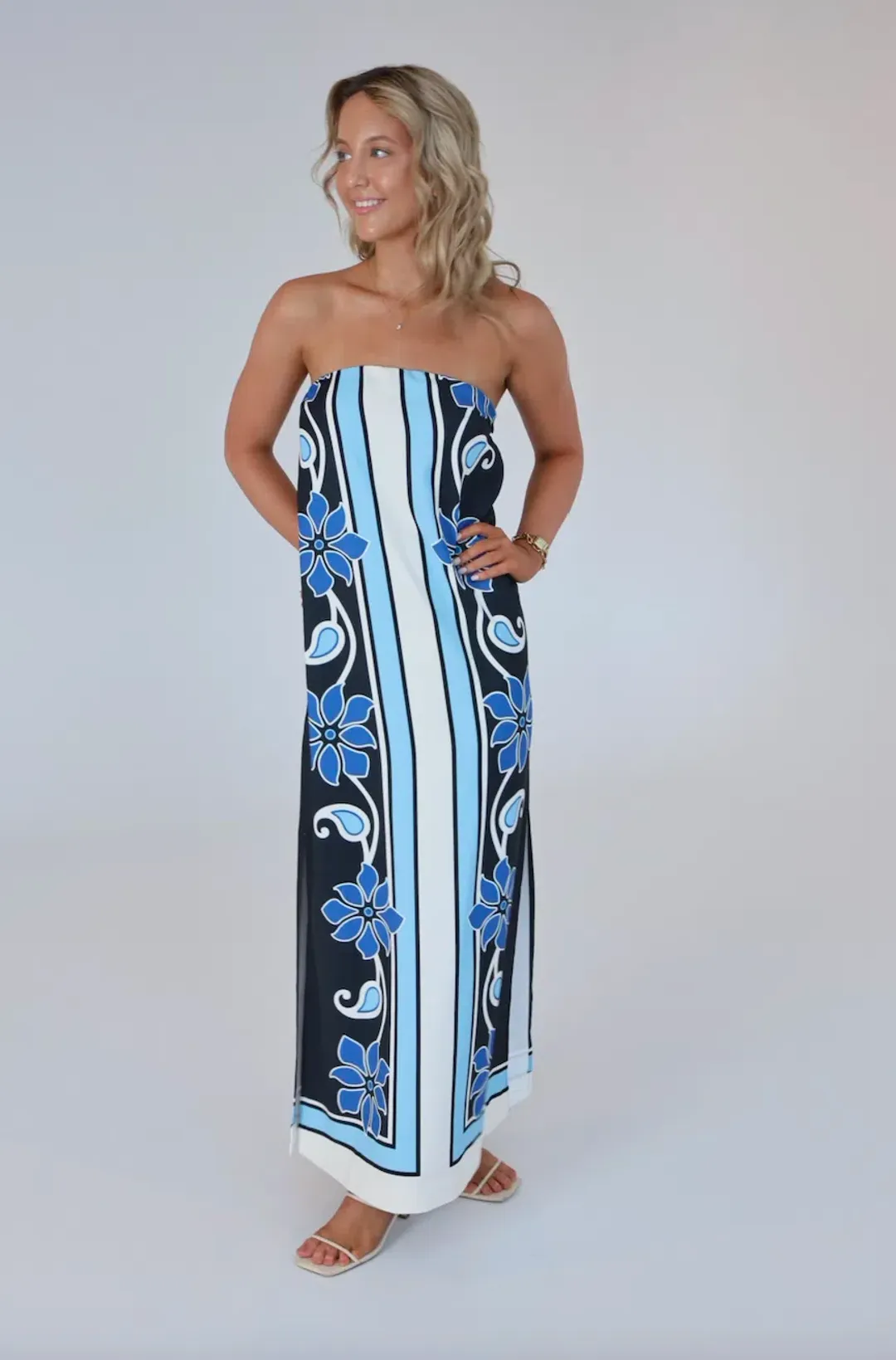By Johnny - Azure Granada Strapless Dress Size AU 8 for rent on The Volte - main image