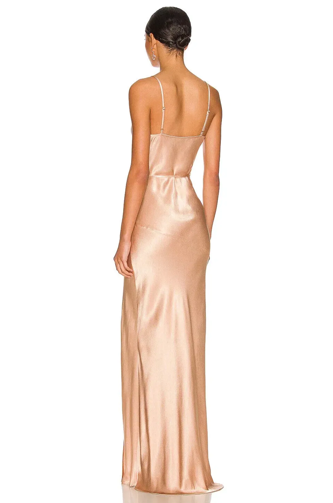 Shona Joy La Lune Bias Cowl Maxi Dress in Desert Rose Size 8 for rent on The Volte - main image