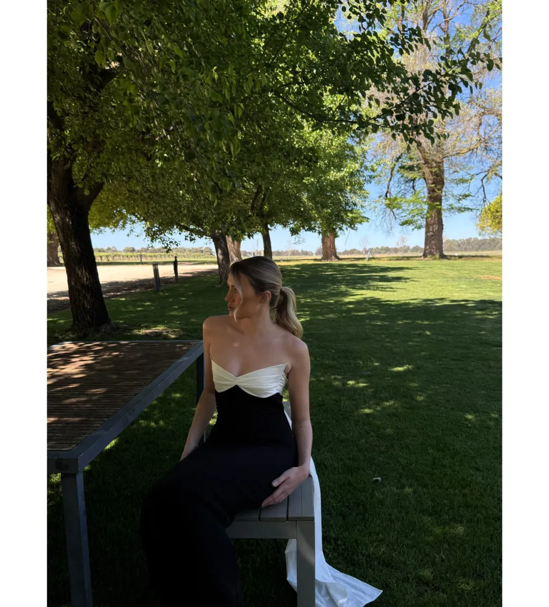 Madison Grace The Blair Dress Black Size 6 for rent on The Volte - main image