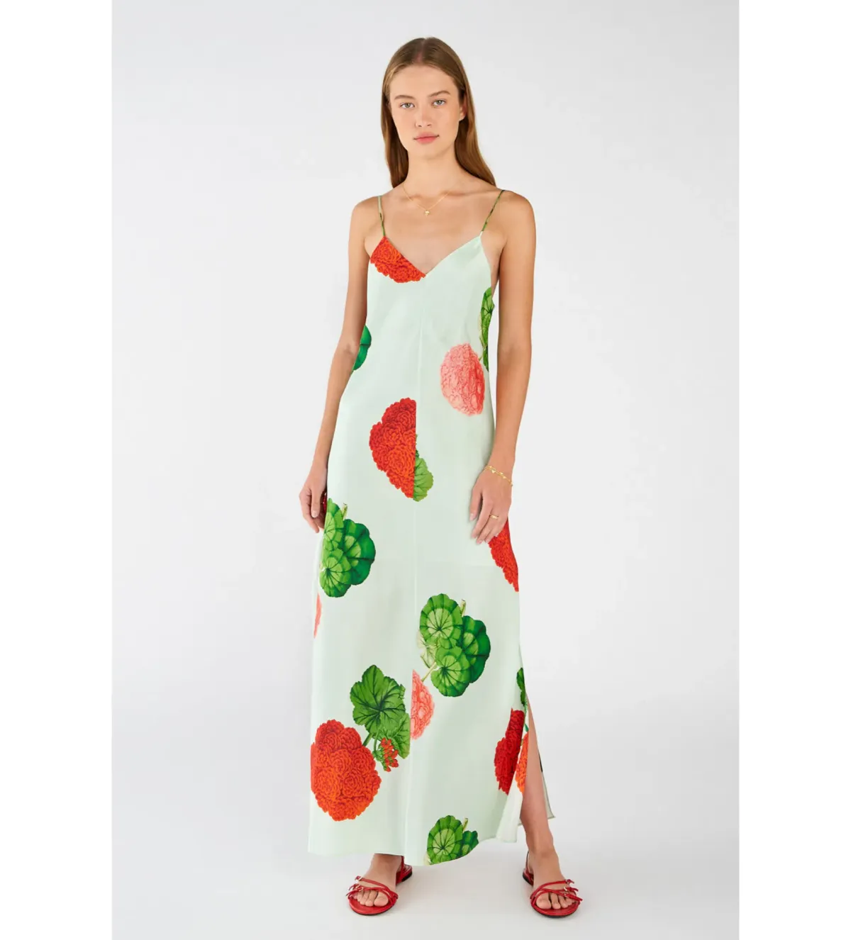 Oroton Posie Slip Dress Mid Floral Size 8 for rent on The Volte - main image