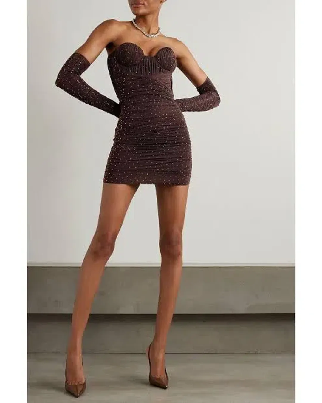 Alex Perry Koda Brown Size AU 6 for rent on The Volte - main image