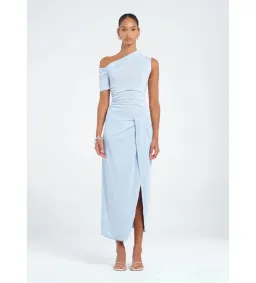 Benni Cleo One Shoulder Maxi Dress in Sky Blue Size AU 10 for rent on The Volte - image 1