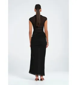 Benni Milo Mesh Maxi Dress in Black Size AU 6 for rent on The Volte - image 3