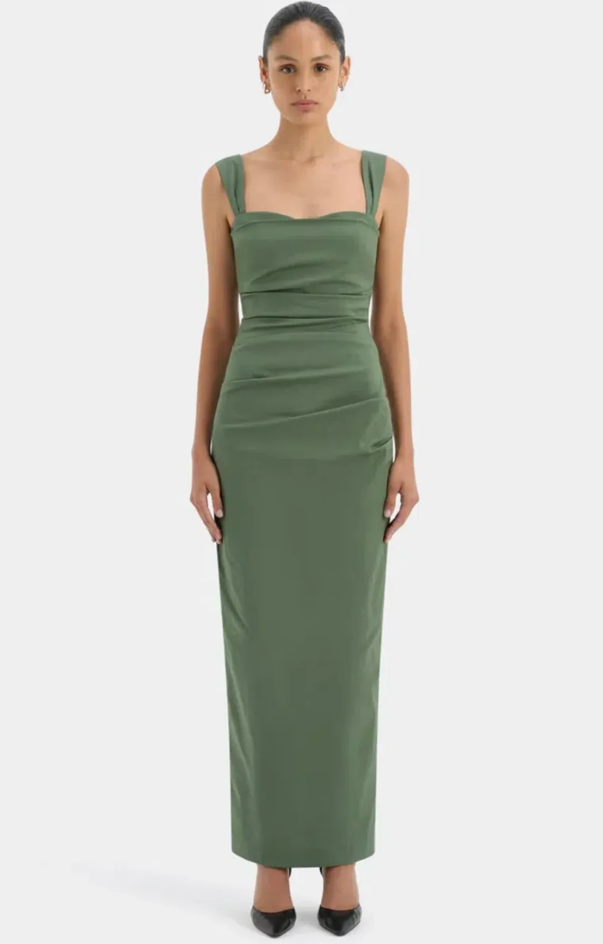 Sir The Label Florent Balconette Gown Green Size AU 12 for rent on The Volte - main image
