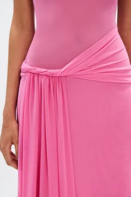 Misha Sisal Mesh Dress Pink Size 8/S for rent on The Volte - image 4