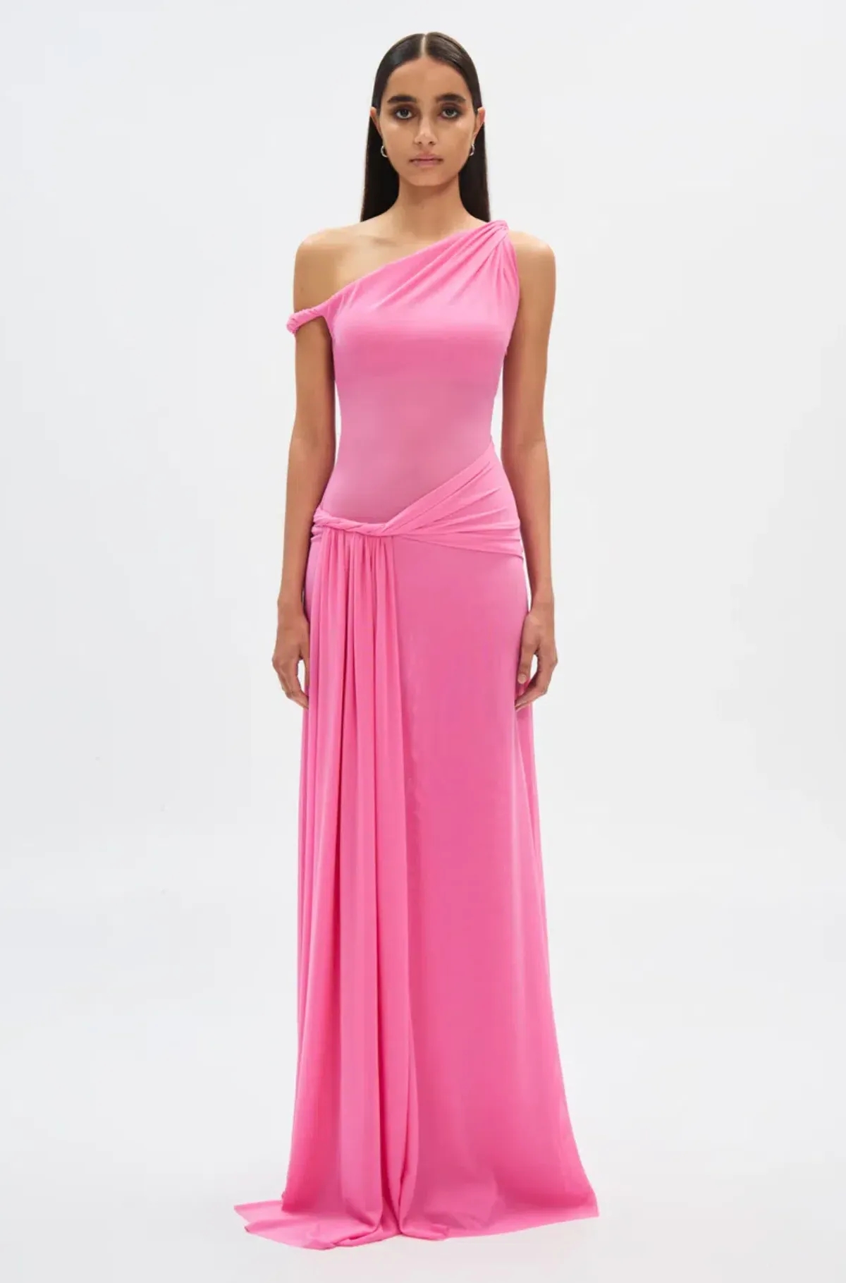 Misha Sisal Mesh Dress Pink Size 8/S for rent on The Volte - main image