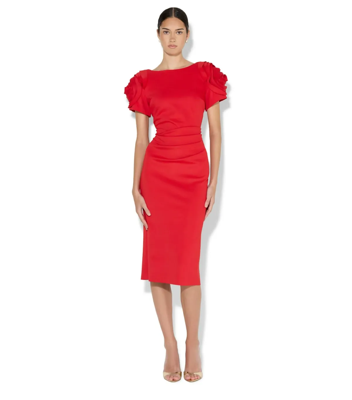 Montique Monelli Knee Length Dress Red Size 12 for rent on The Volte - main image