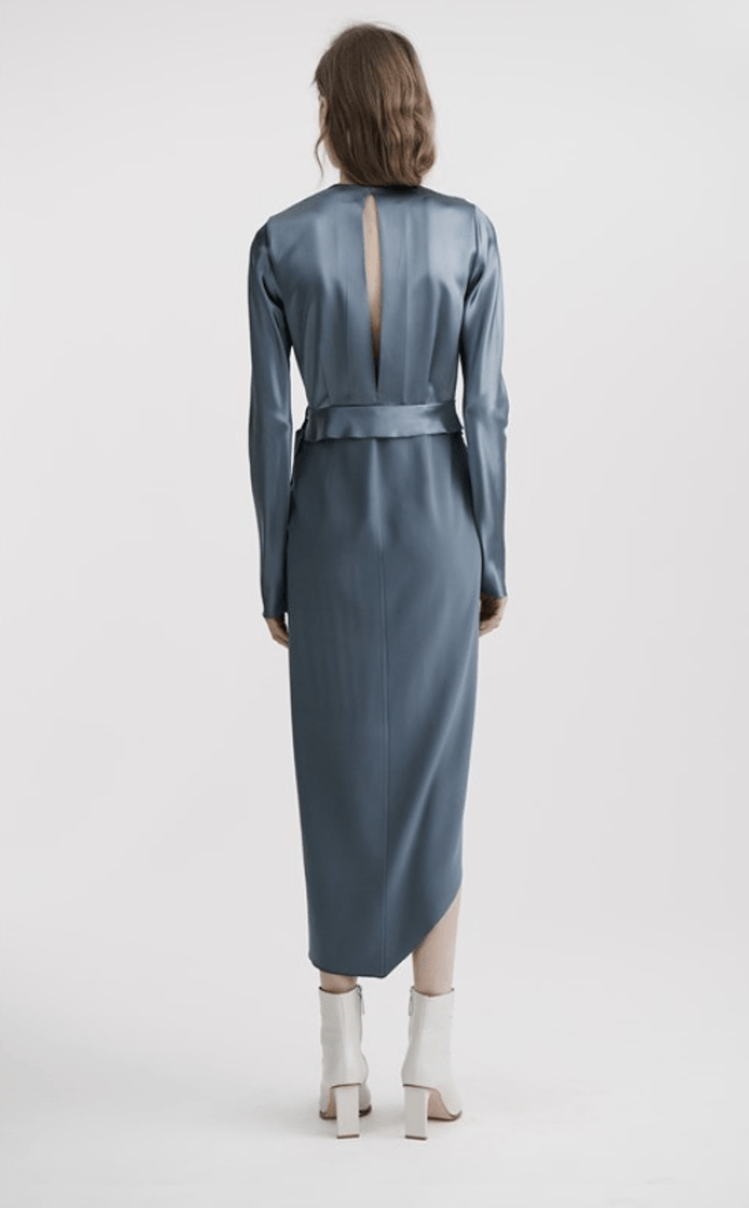 Dion Lee Bias Fold Dress Blue Size 8 for rent on The Volte - main image