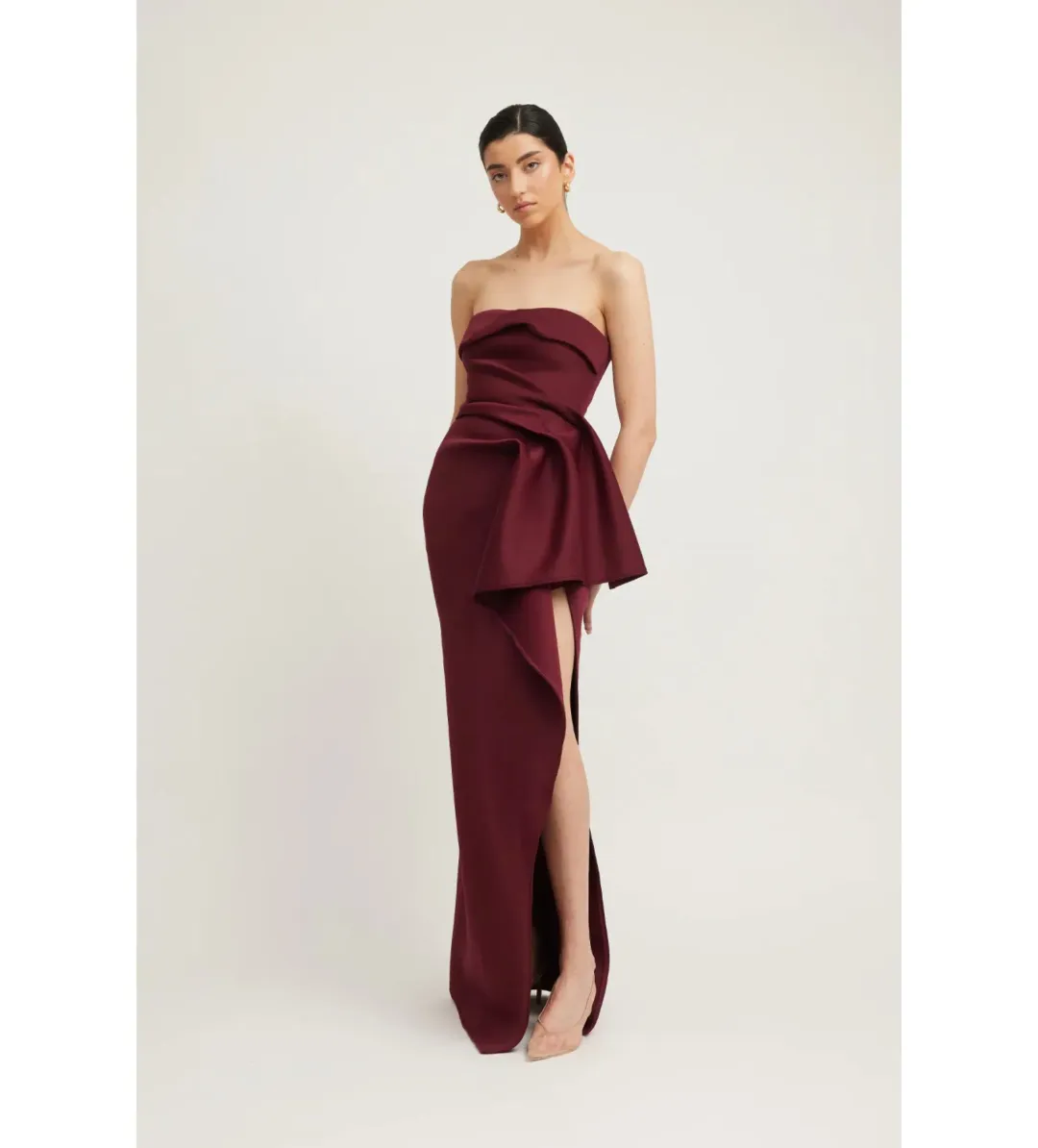 Tojha November Dress in Merlot Size AU 8 for rent on The Volte - main image