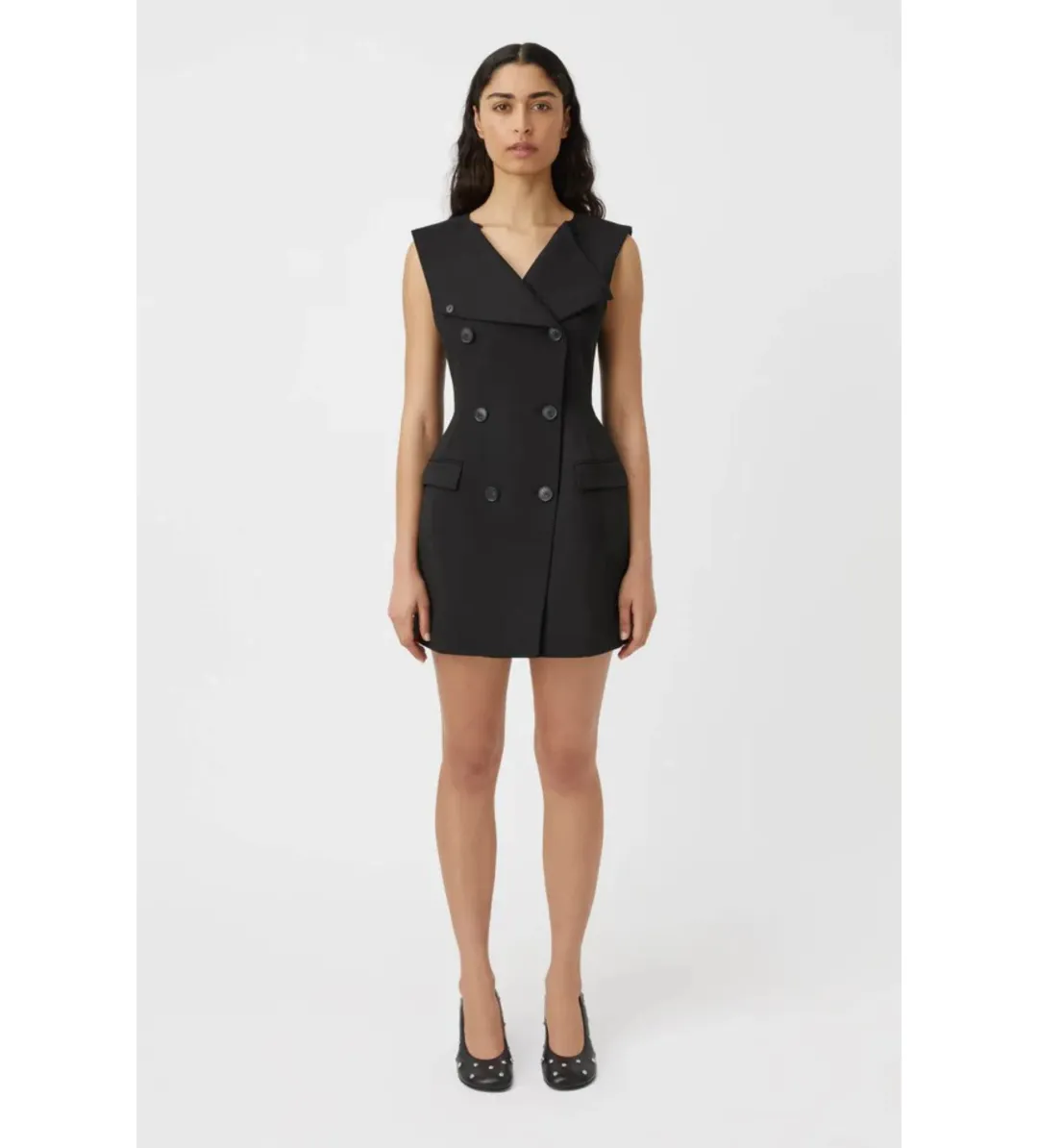 Camilla and Marc Dusk Mini Dress Black Size AU 12 for rent on The Volte - main image