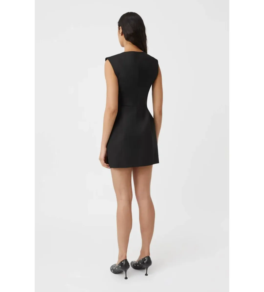 Camilla and Marc Dusk Mini Dress Black Size AU 12 for rent on The Volte - main image