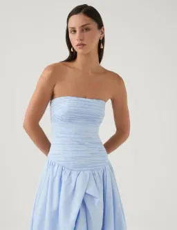 Aje Violette Bubble Hem Maxi in Pearl Blue Size 8 for rent on The Volte - image 2