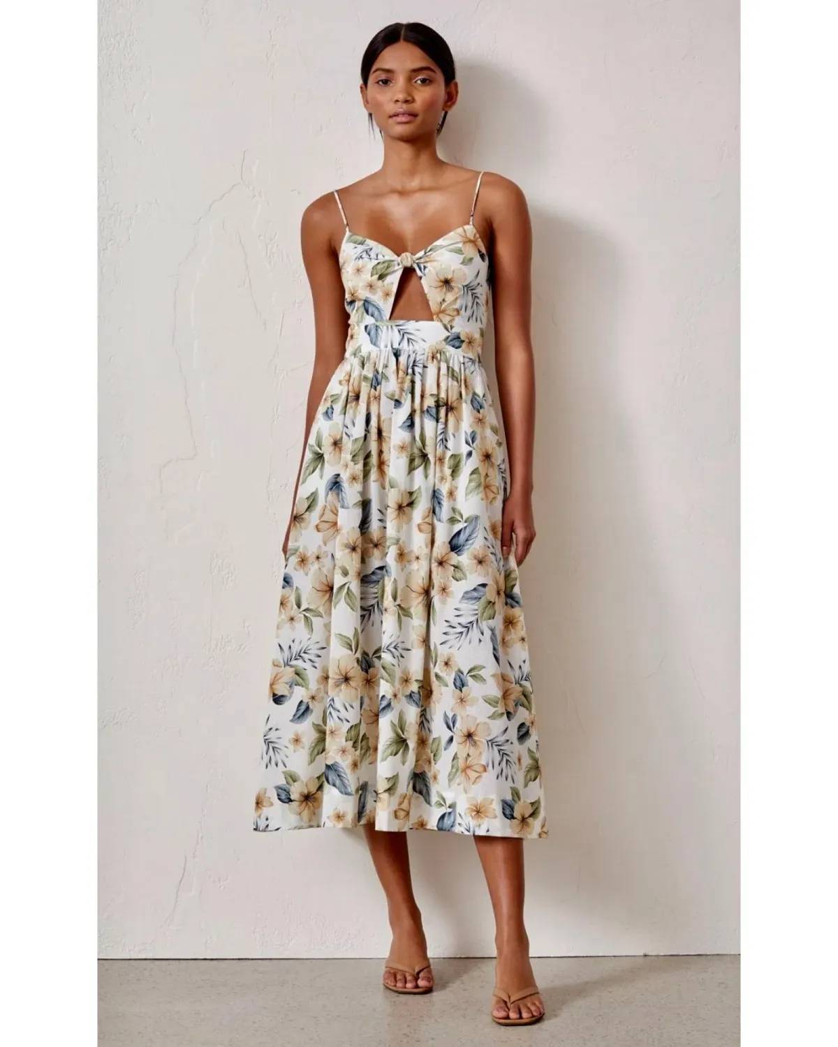 Bec & Bridge Fleurette Midi Dress Floral Size AU 8 for rent on The Volte - main image