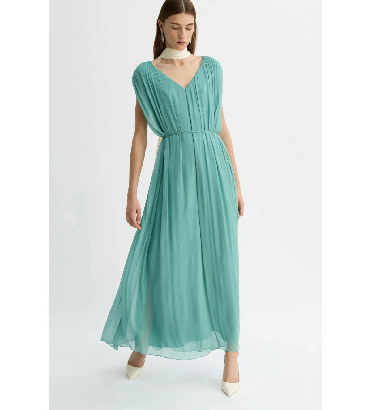 Willow Etienne Maxi Dress Sage Size AU 12 for rent on The Volte - main image