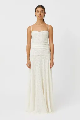 Camilla & Marc Camille Lace Maxi Dress Cream Size 8 for rent on The Volte - image 1