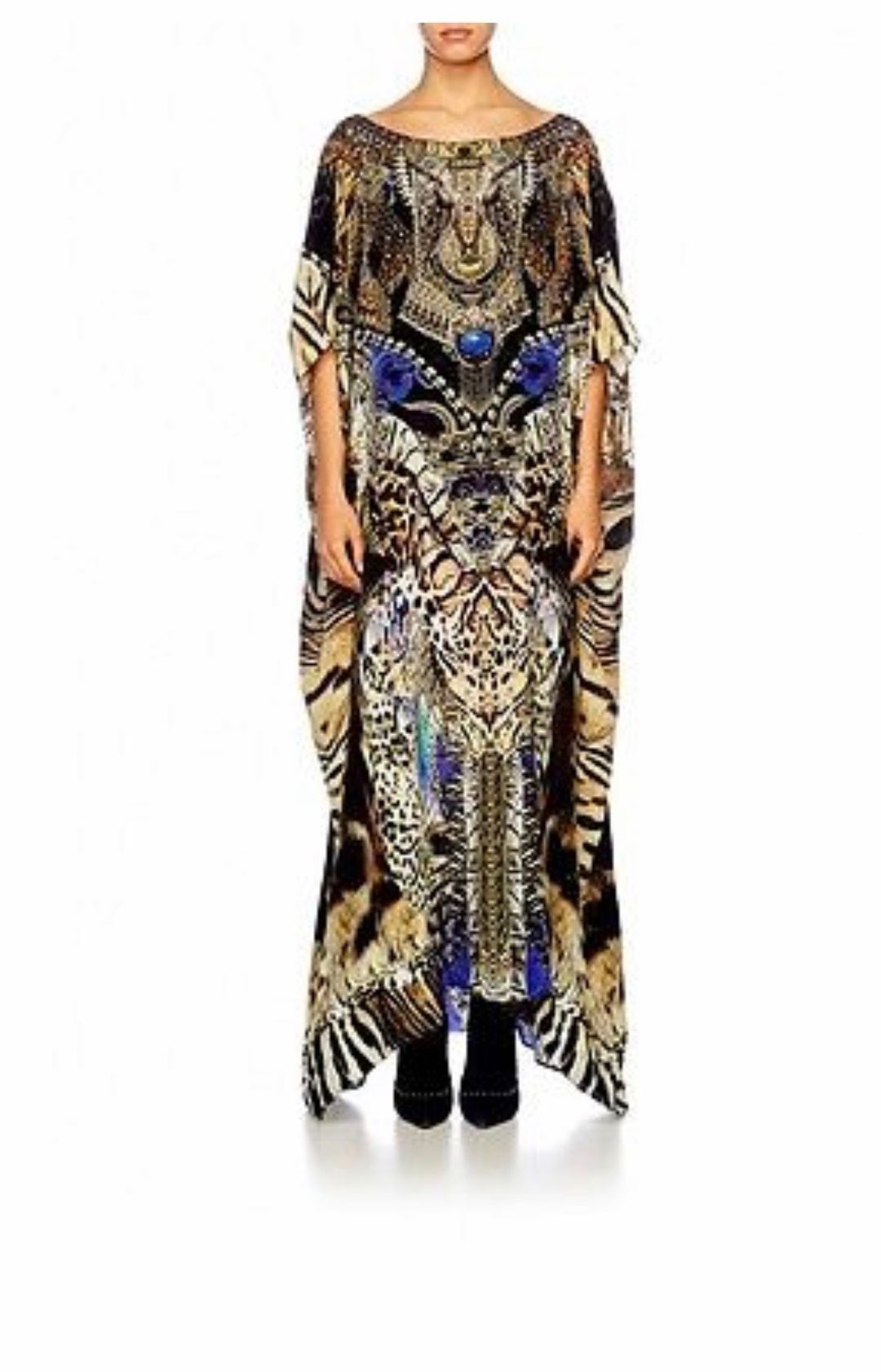 Camilla Franks Silk Dragon Lady Round Neck Dress Print Size 8 for rent on The Volte - main image