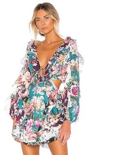 Zimmermann Allia Spliced Short Dress Size 0 for rent on The Volte - image 1