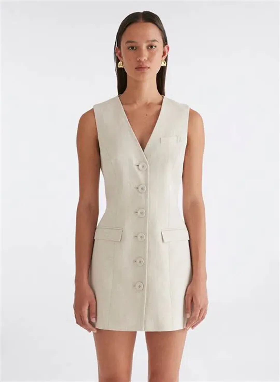 Anna Quan Remi Dress in Cloud Size 10 for rent on The Volte - main image