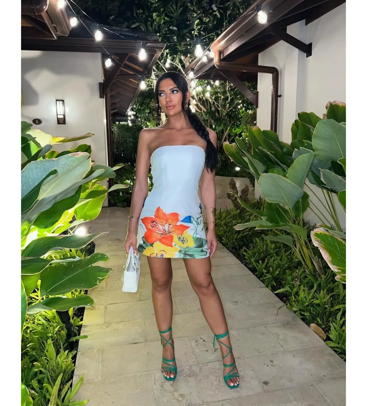 Runaway The Label Primrose Mini Dress White Flower Size AU 6 for rent on The Volte - main image