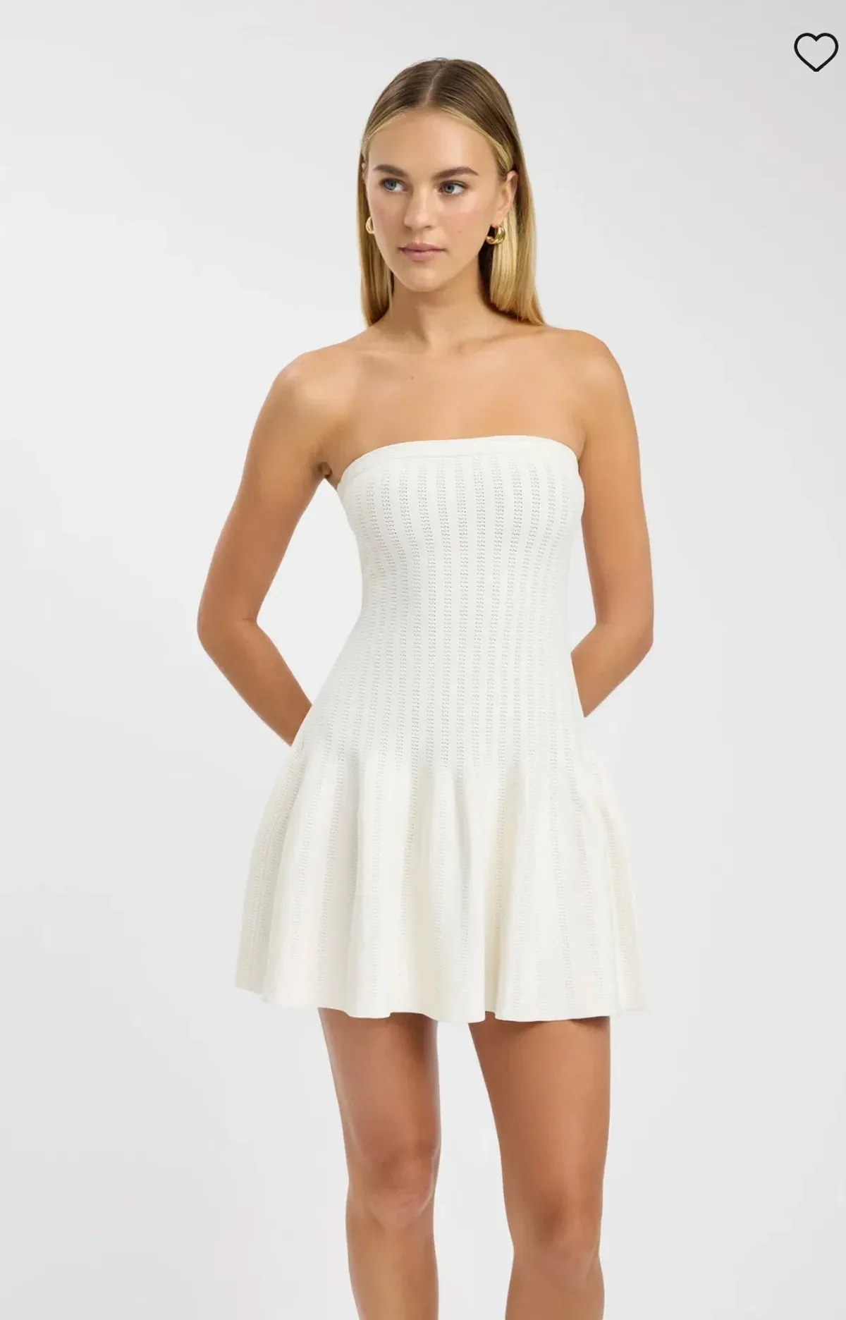 Kookai Belle Mini Dress Cream Size 6 for rent on The Volte - main image