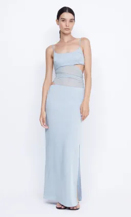 BEC & BRIDGE MARI LOU ASYM MAXI DRESS DOVE BLUE SIZE AU 8 for rent on The Volte - image 1