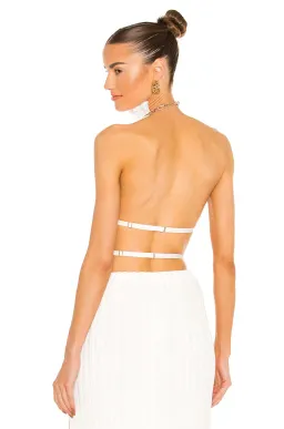 Dion Lee Chain Pleat Halter Top & Fluted Slit Skirt Set Ivory Size 8 for rent on The Volte - image 2